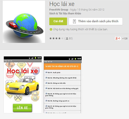 học luật lái xe ô tô
