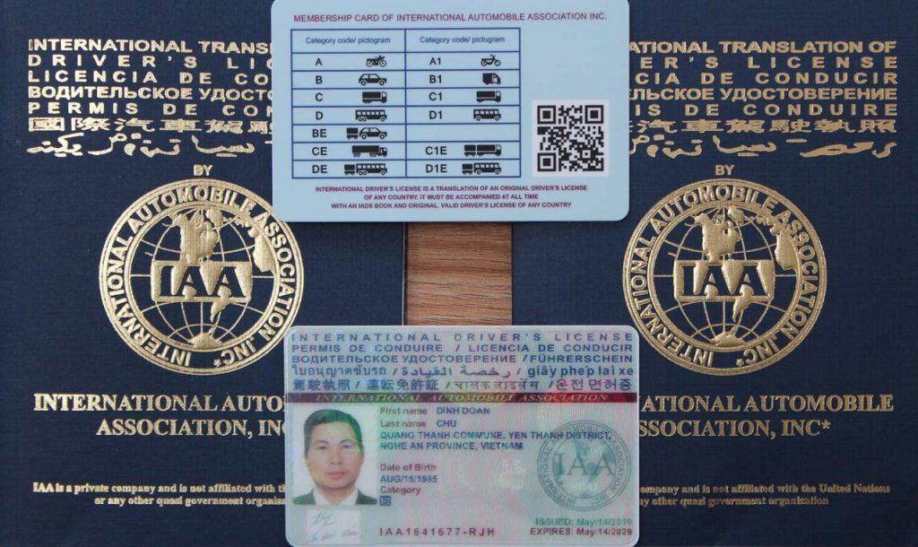 Đổi bằng lái xe quốc tế 4 ngày có bằng do IAA của Mỹ cấp
